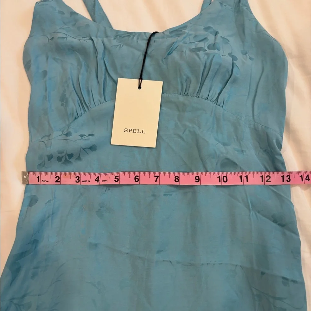 Spell Light Blue Satin Chemise size Small NWT‎
